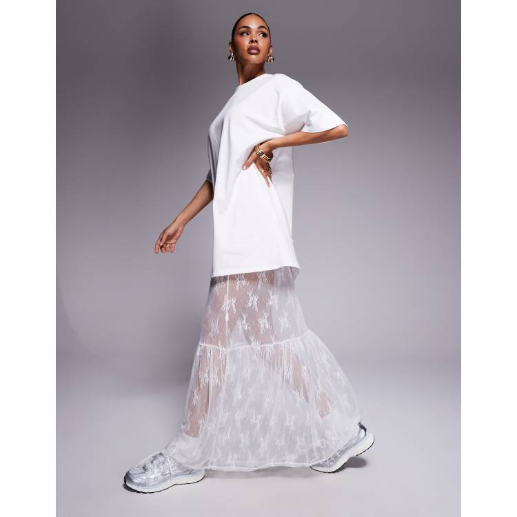 knee length dresses for ladies Lace Long Sleeve Tiered Shirt Dress – Buxom Couture main image 1