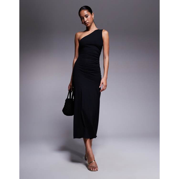 ワンピースその他 TheLatest Loose black dress in cotton LUOFEN Women's Casual Bodycon Maxi Dress Square Neck Long