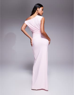 パーティードレス Asymmetric Neck Maxi Dress Fashionkilla double sculpted slinky sleeveless asymmetric