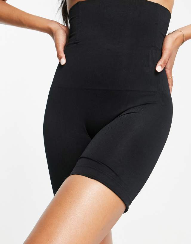 Fashionkilla glam high rise shaping shorts in black