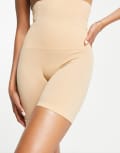 [Fashionkilla] Fashionkilla glam high waisted shaping shorts in beige-Neutral XS-S BEIGE