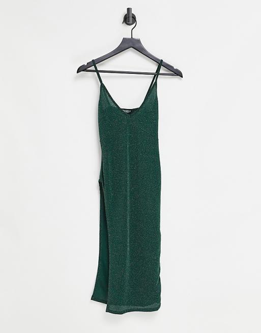 Cheap Navy Slip High Slit Plunge Neck Summer Dress Cheap Navy Slip High Slit Plunge Neck Summer Dress