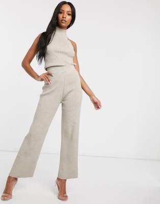 Fashionkilla knitted flare pant co ord 