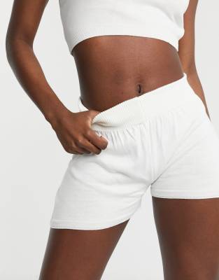 white runner shorts