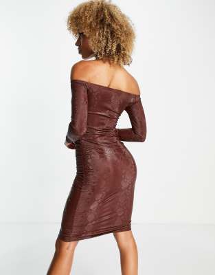 Leather hot sale snake dress