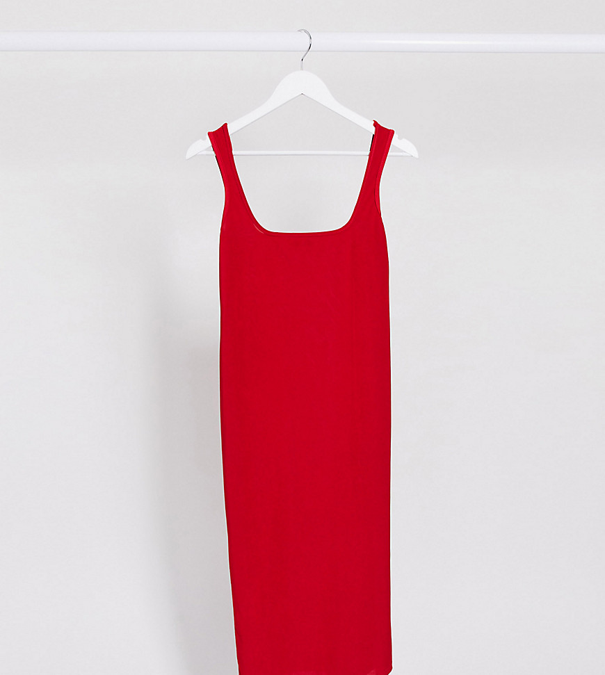 Fashionkilla Maternity going out midi dress in red