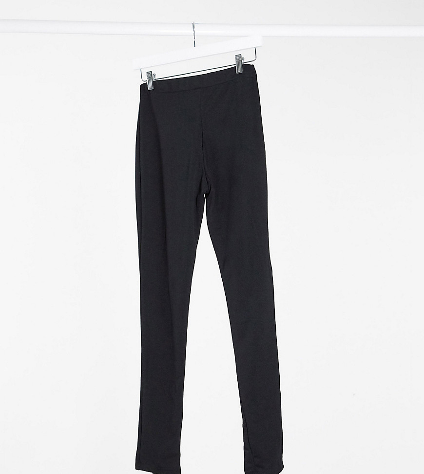 Fashionkilla Maternity - Smalle broek met split aan de voorkant in zwart