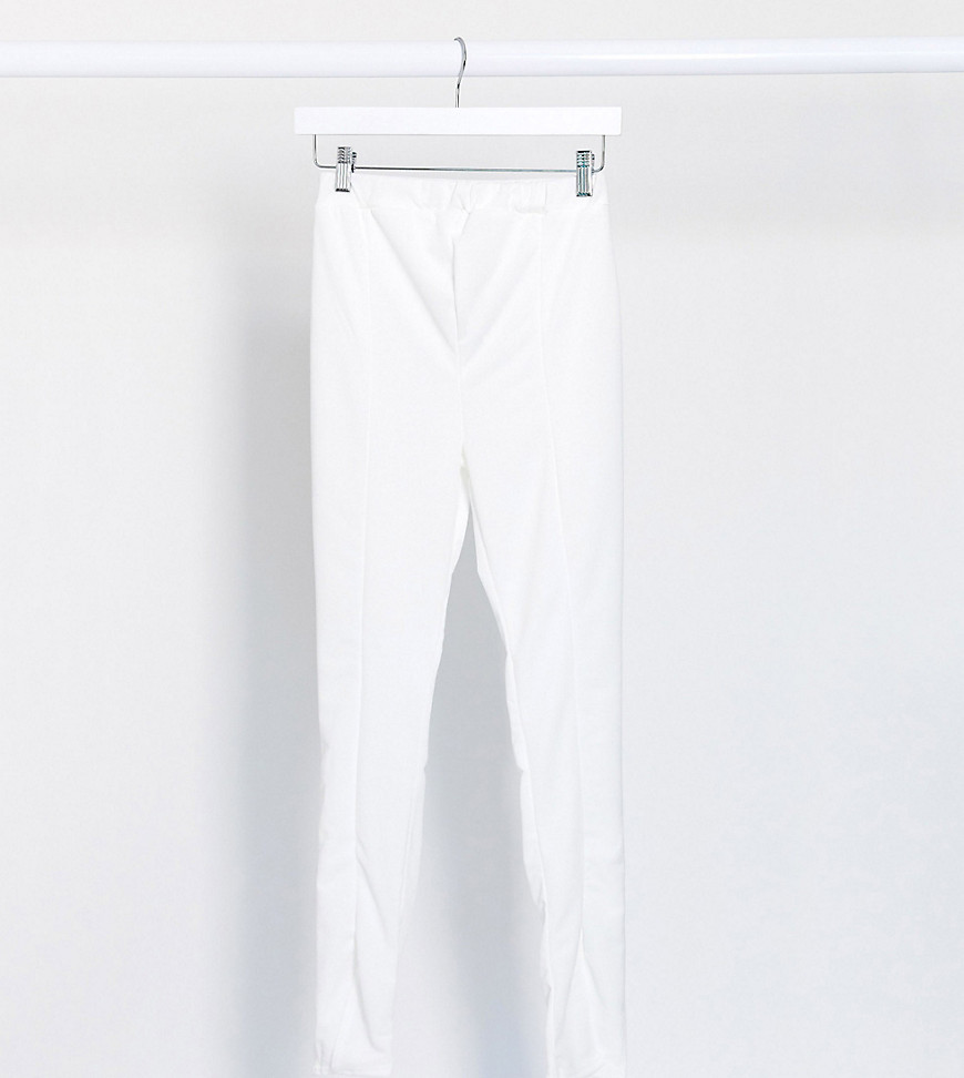 Fashionkilla Maternity split front slim trouser in white