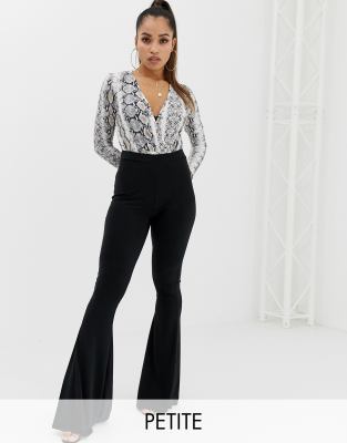 Fashionkilla Petite flared pants in black