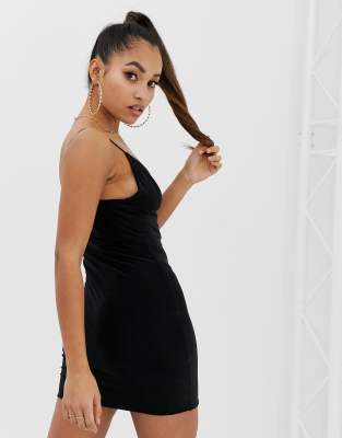 black cami dress mini