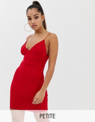 red camisole dress