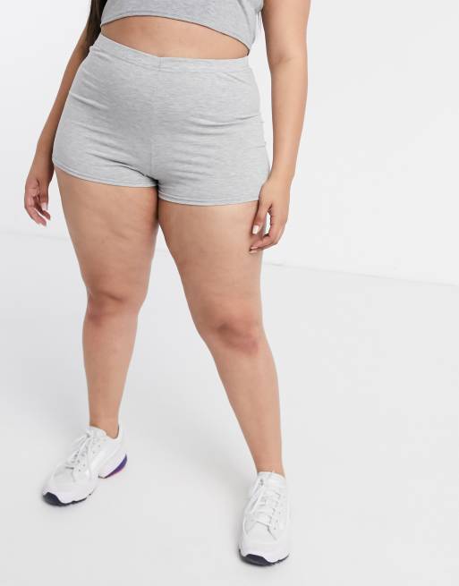 Fashionkilla Plus Booty Shorts In Grau Asos