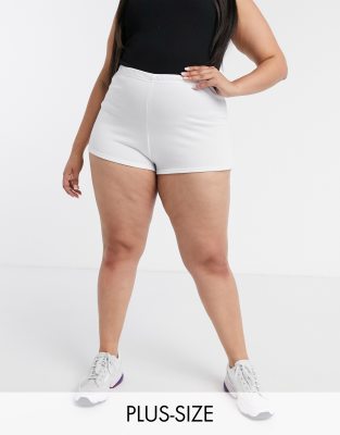 white runner shorts