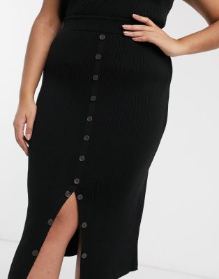 black bodycon skirt midi
