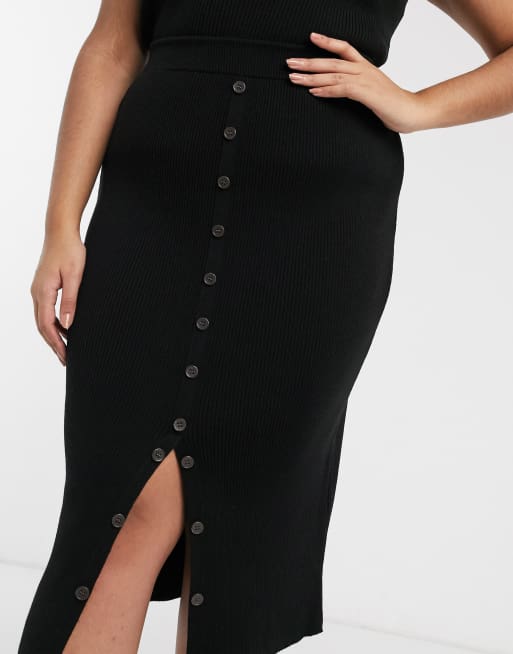 Bodycon on sale button skirt