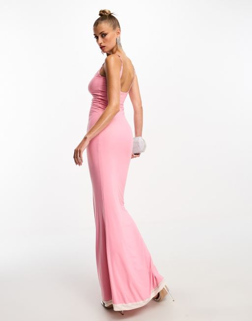 Salmon maxi clearance dress