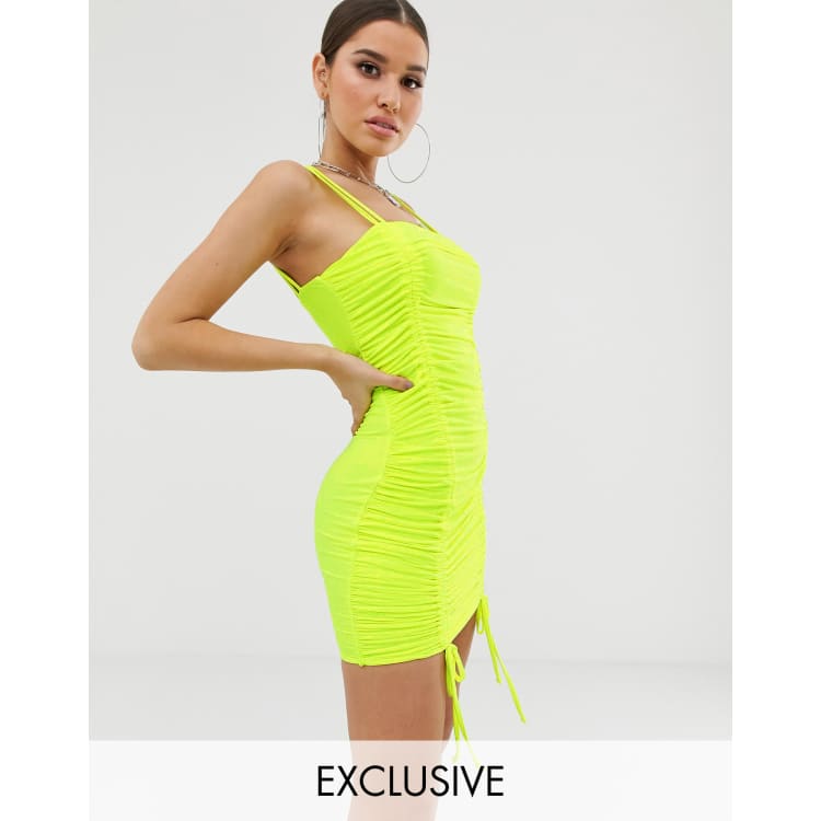 Neon lime bodycon clearance dress