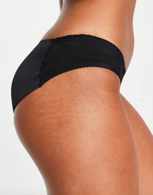 Fashionkilla seamless uplifting knicker in black, 3 of 4