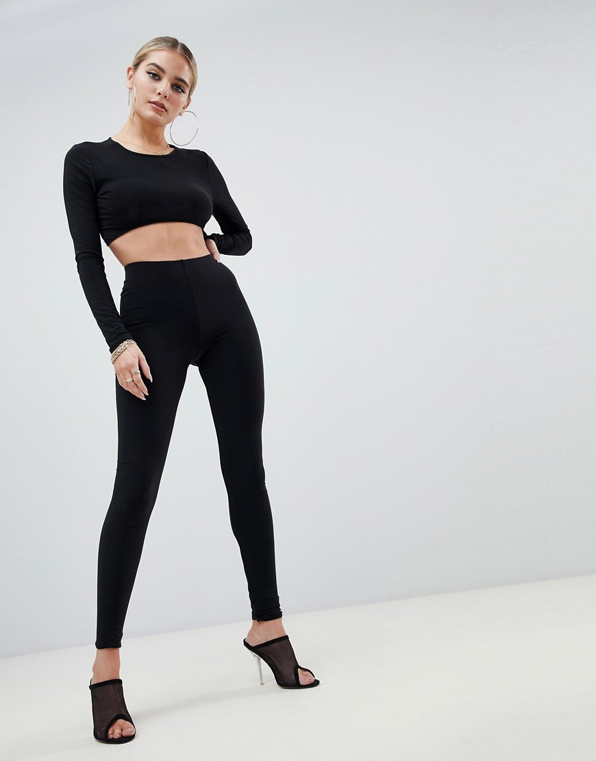 Fashionkilla - Soepelvallende legging in zwart