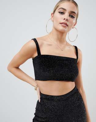 black sparkly co ord