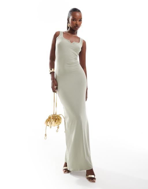 Extra long white maxi dress best sale