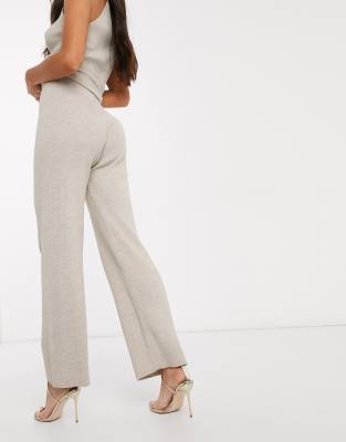 knitted flared trousers