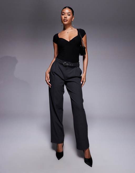 Fashionkilla - Top aderente nero a doppio strato con maniche ad aletta, 3 di 4