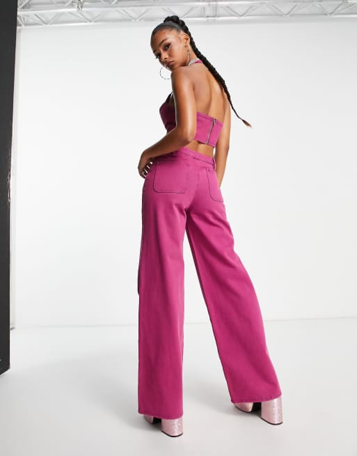 Purple best sale cutout pants