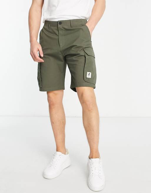 Fat Moose cargo shorts in green ASOS