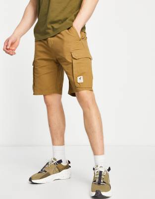 Shop Fat Moose Cargo Shorts In Khaki-green