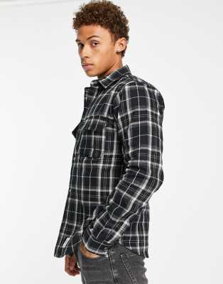 Fat Moose check shirt in black