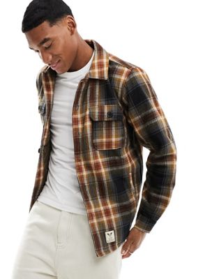 Fat Moose quilted check overshirt