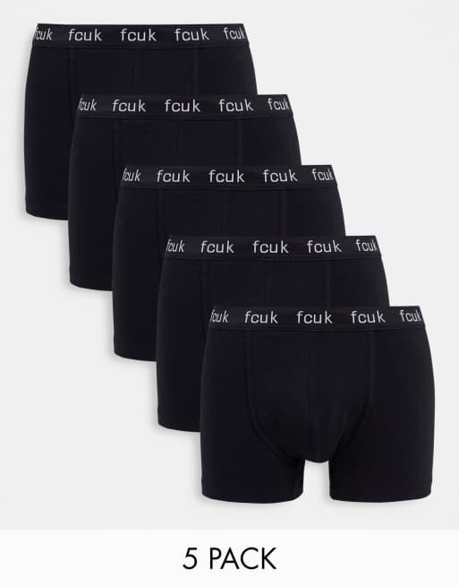 FCUK – 5er-Pack Boxershorts in Schwarz