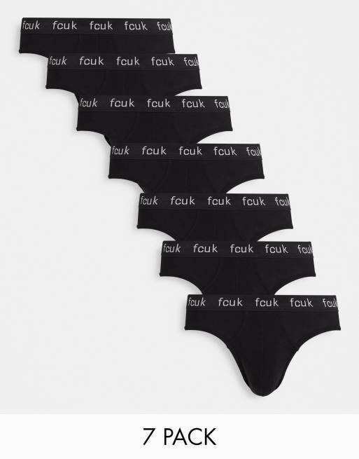 FCUK - Confezione da sette paia di slip multicolore