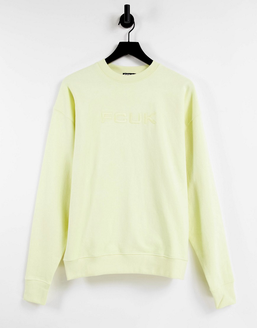 embroidered oversized sweater in dusty yellow - part of a set