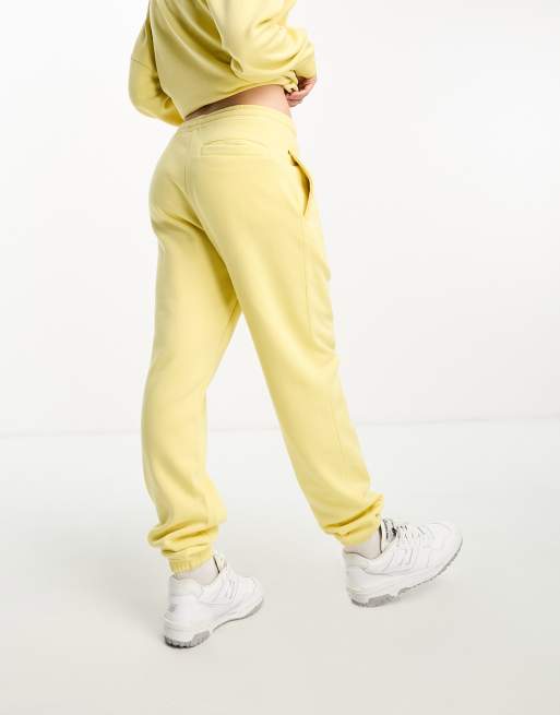 FCUK jogger co-ord with white logo in lemon