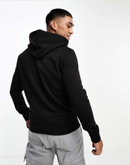 FCUK logo overhead hoodie in black