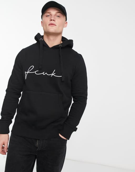 Fcuk black hoodie on sale