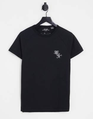 FCUK small script logo t-shirt in black | ASOS