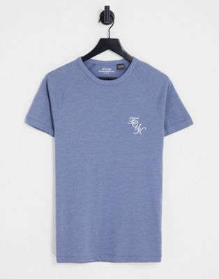 FCUK small script logo t-shirt in light blue - ASOS Price Checker