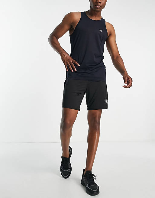 FCUK Sport Pantaloncini sportivi neri con scritta del logo Asos Uomo Sport & Swimwear Abbigliamento sportivo Shorts sportivi 