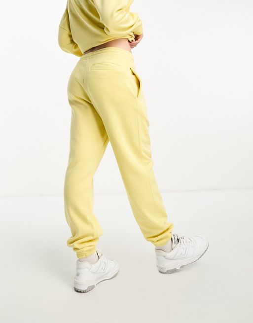 FCUK sweatpants with white logo in lemon - part of a set