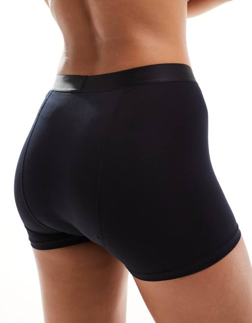 Female Engineering – Svarta, mensabsorberande boxershorts i bomull med hög midja, 3 av 4