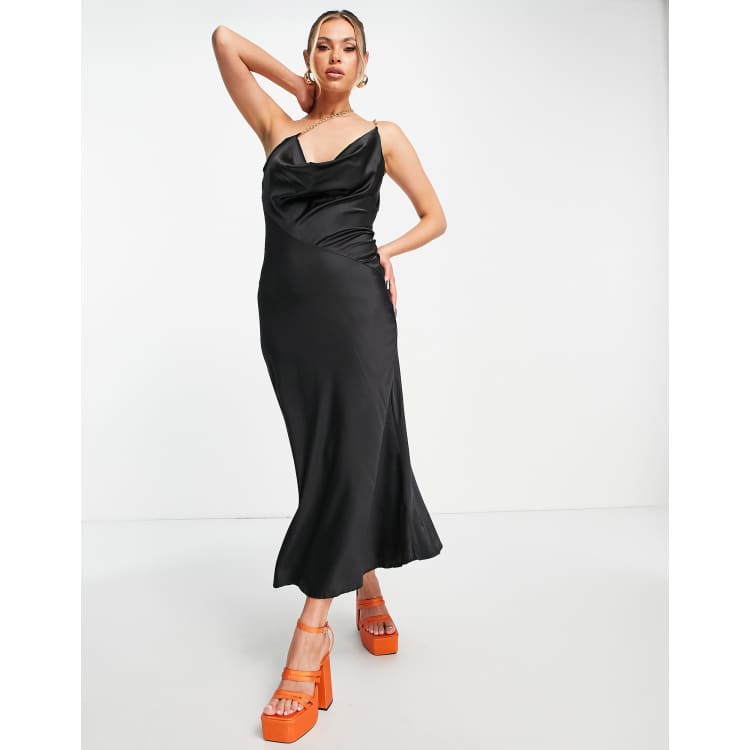 Backless Midi Dress Black - Luxe Midi Dresses and Luxe Party Dresses