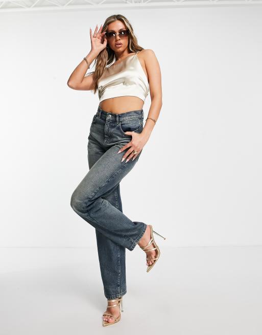 Femme Luxe - Beige top med åben ryg med kæde-design, 4 af 4
