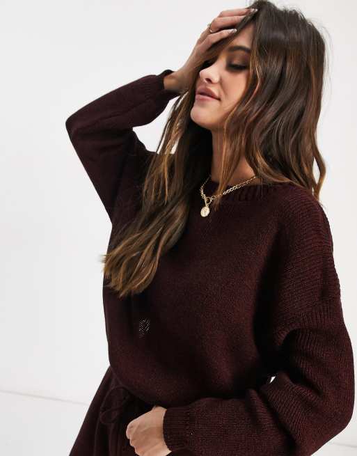 Burgundy 2024 oversized sweater