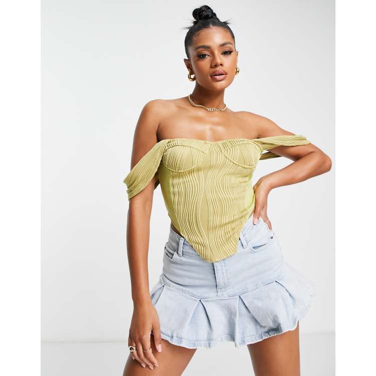 Corset top off the shoulder new arrivals