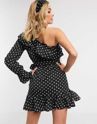 femme luxe polka dot dress