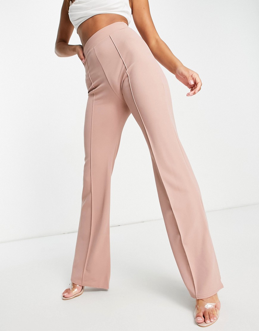 Femme Luxe seam detail pant in mink-Neutral