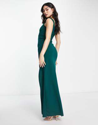 femme luxe emerald green dress